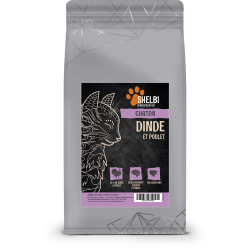 Croquettes Chaton SHELBI Connoisseur Cat Chaton Dinde et Poulet