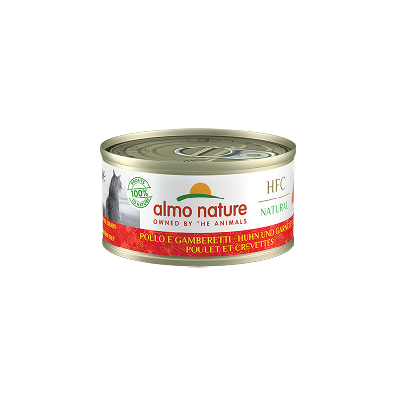 ALMO HFC Natural Boite Poulet et Crevettes 70g