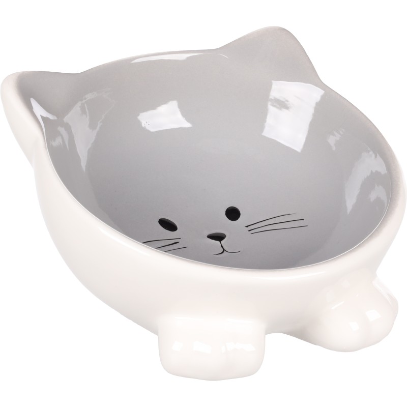 Gamelle en Céramique pour Chat Puzi Gris