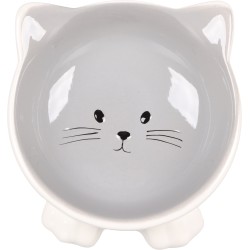 Gamelle en Céramique pour Chat Puzi Gris