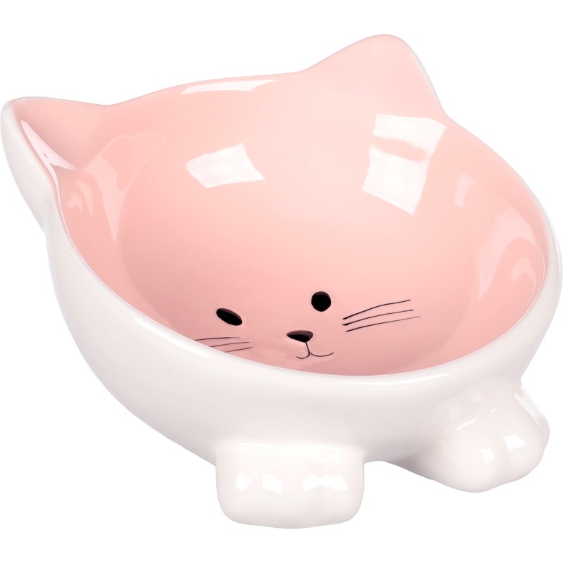 Gamelle en Céramique pour Chat Puzi Rose