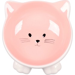 Gamelle en Céramique pour Chat Puzi Rose