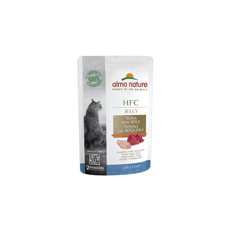 ALMO HFC Sachet Thon et Sole en Gelée 55g