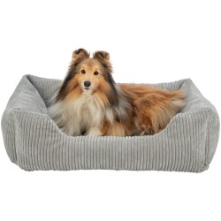 Panier pour Chien en Velours Vital Jonna 80x60cm Gris Clair