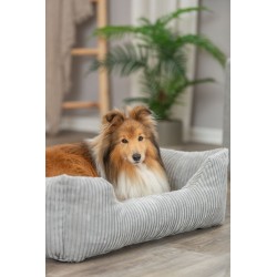 Panier pour Chien en Velours Vital Jonna 80x60cm Gris Clair