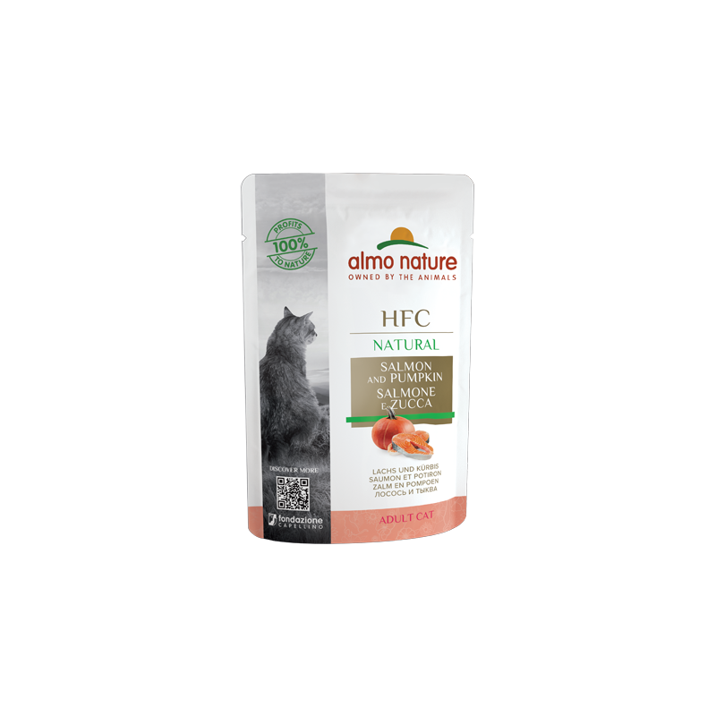 Almo Nature HFC Natural Sachet Saumon Potiron 55g