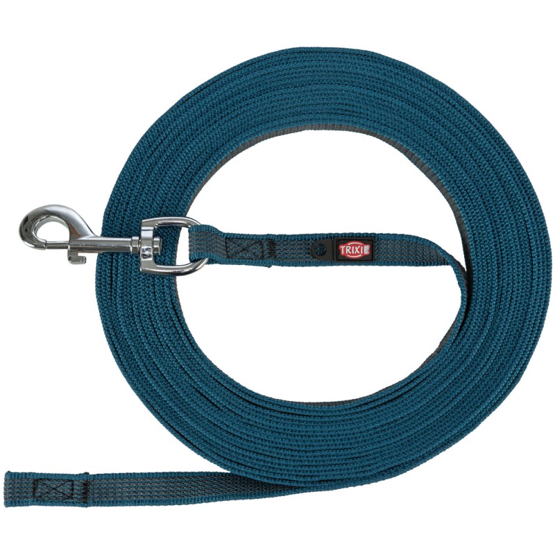 Laisse de Suivi Caoutchoutée Bleu Pétrole
