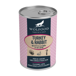 Wolfood Pâté Dinde et Lapin 400g