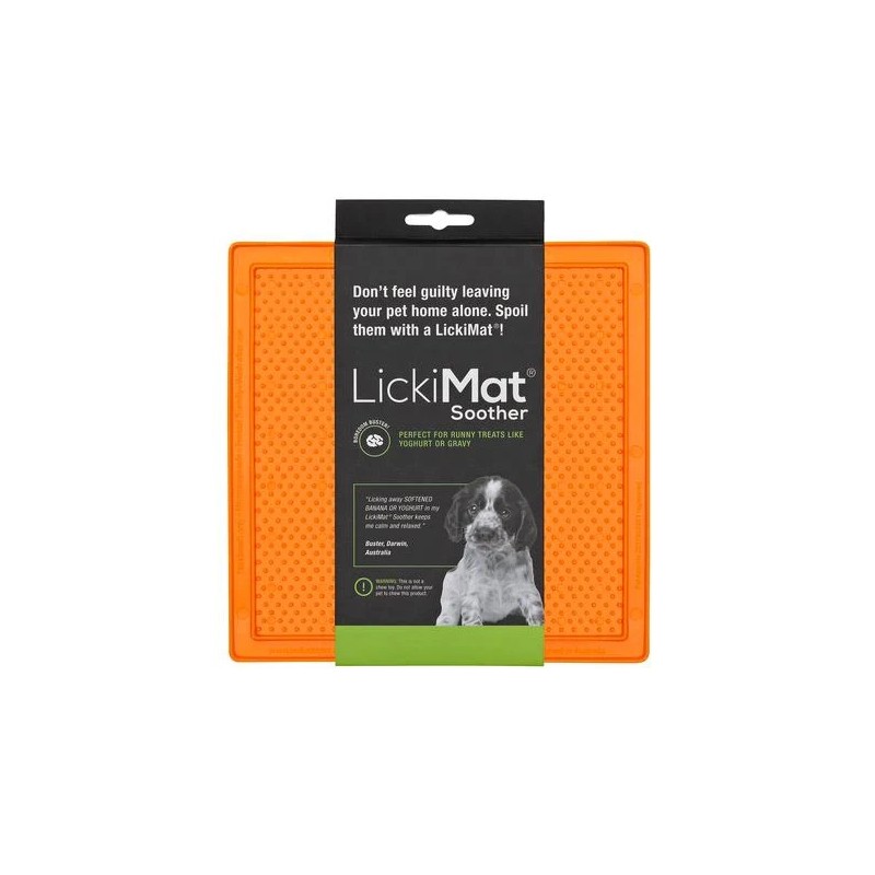 Tapis à Lécher Pour Chien LICKIMAT SOOTHER Orange