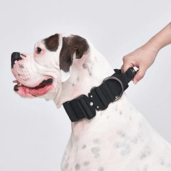 Collier pour Chien avec Poignée Tactique Noir - Spark Paws