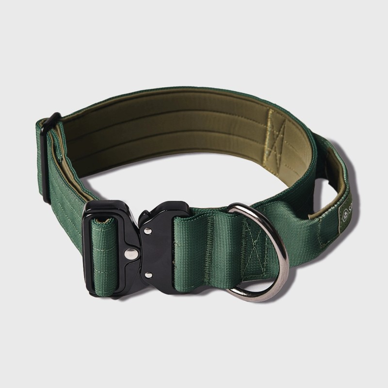 Collier pour Chien avec Poignée Tactique Vert - Spark Paws