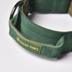 Collier pour Chien avec Poignée Tactique Vert - Spark Paws