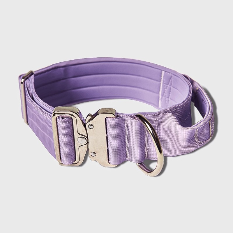 Collier pour Chien avec Poignée Tactique Lila - Spark Paws