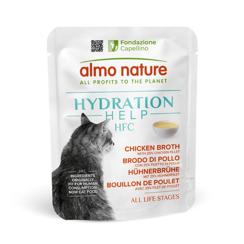 ALMO Nature HFC Hydratation Help Bouillon De Poulet avec Filet de Poulet 55g