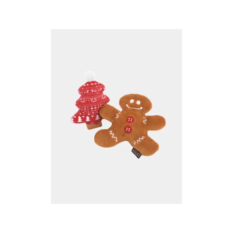 Jouet de Noël pour chat - Duo Pain d'épices avec Herbe à chat