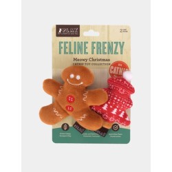 Jouet de Noël pour chat - Duo Pain d'épices avec Herbe à chat