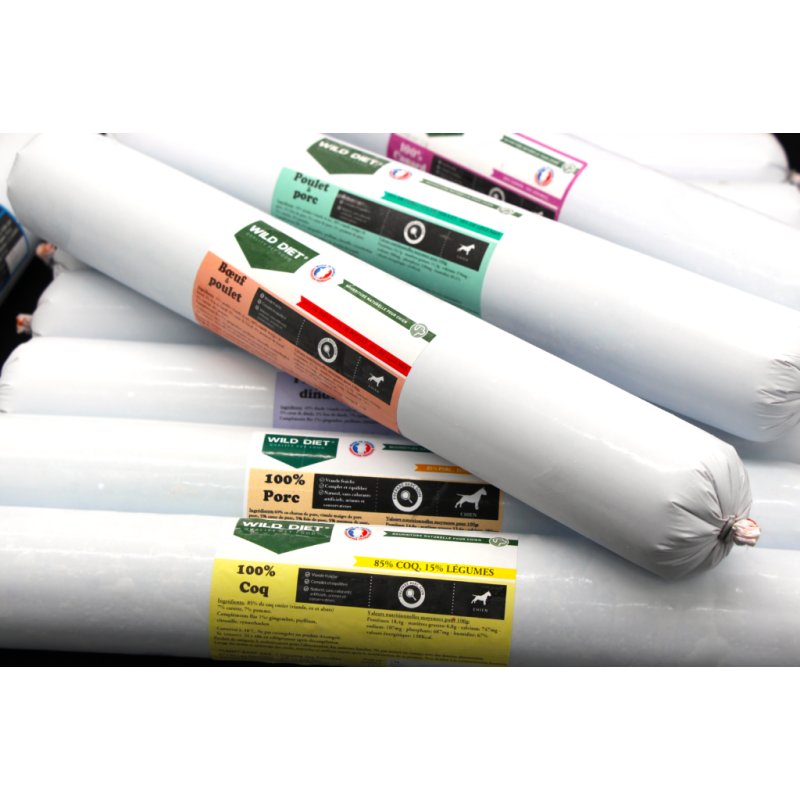 Yummy Barf Wild Diet Lapin et Dinde pour Chien – Alimentation naturelle sans céréales