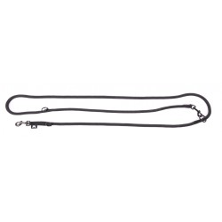 Laisse en Nylon Multipostions pour Chien 1,3 x 192 cm Noire