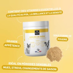 Levure de Bière pour Chien & Chat - Pelage Brillant et Peau Saine - 125g