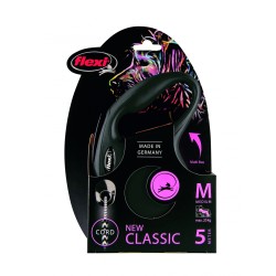 laisse enrouleur flexi classic noir toutes tailles